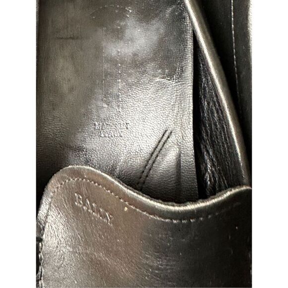 BALLY WALDER Men's Trainspot Black Leather Loafer Driver - Picture 8 of 9